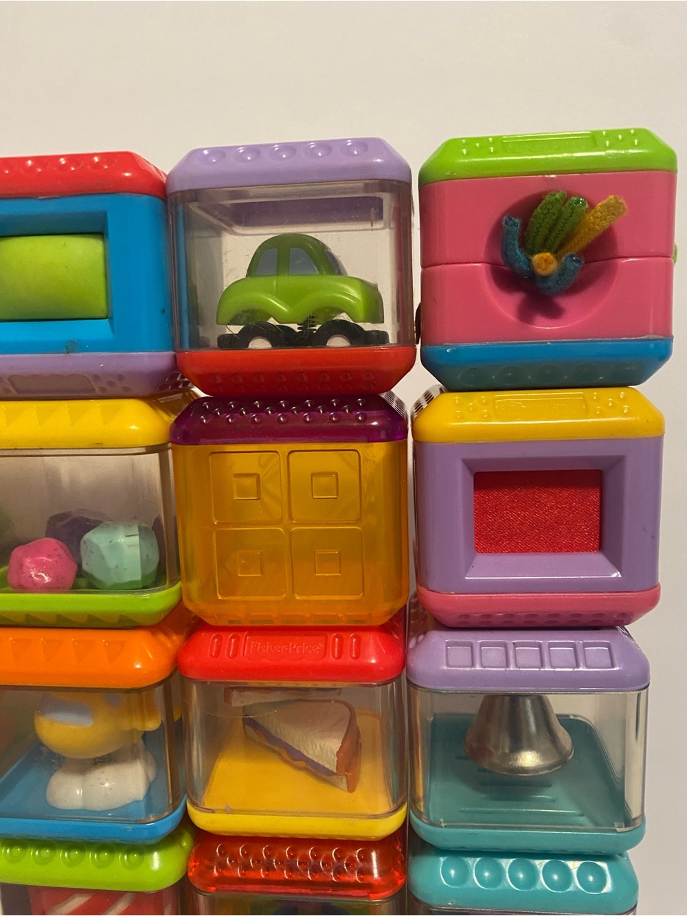 Vintage Fisher Price Peek a Boo Blocks Sensory Toys Block Lot Of 25 Baby Bundle - Picture 4 of 5